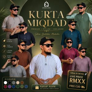 KURTA MIQDAD STRIP RAGLAN COTTON PREMIUM